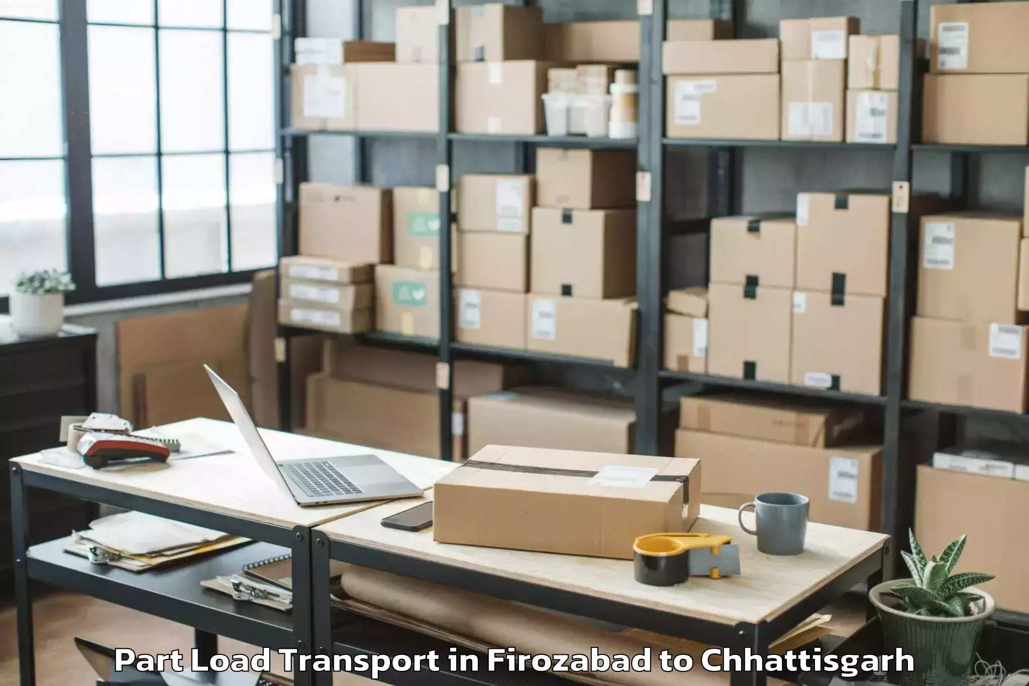 Expert Firozabad to Iit Bhilai Part Load Transport